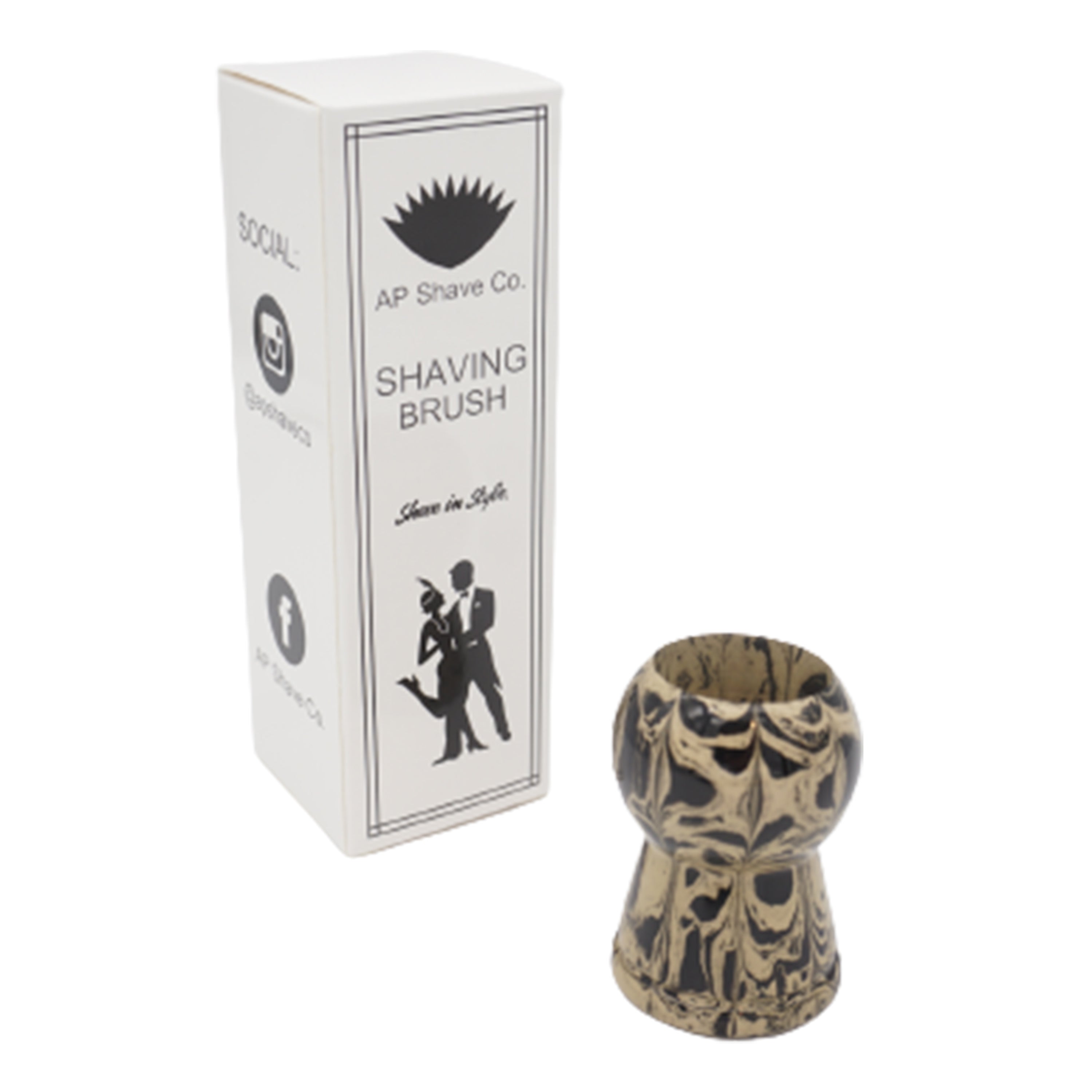 Premium Sand Ebonite Handmade Shaving Brush Handle - Compatible with 24mm & 26mm Knots - Perfect for Wet Shaving & Grooming Gifts for Men