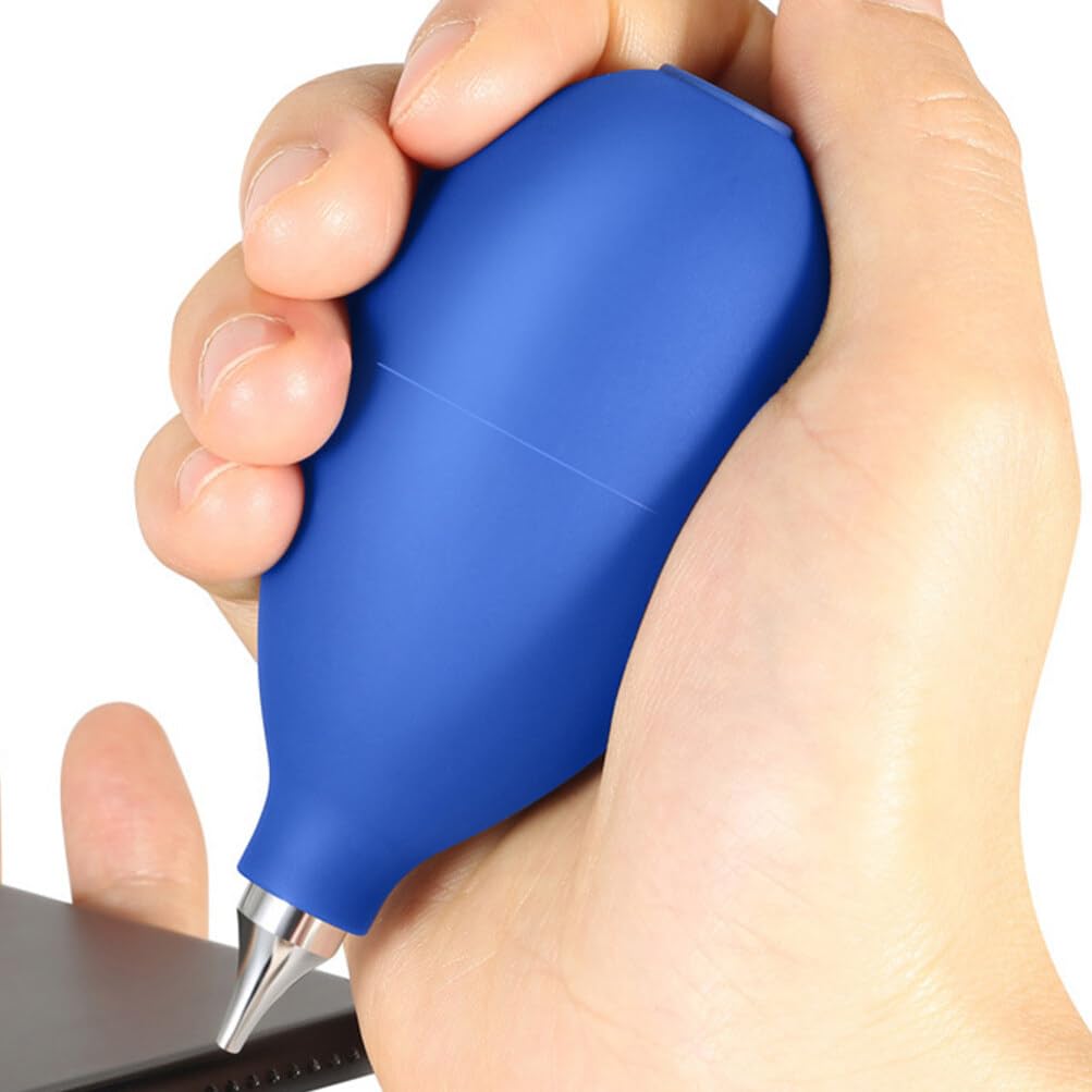 Gatuida Dust Cleaner Blower Bulb - Compressed Air Blower for Camera Lens Cleaning, Electronics, Keyboard & Sensitive Equipment - Blue Camera Air Duster for Photography, Computer & Office Use