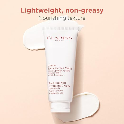 Clarins Hand & Nail Treatment Cream 100ml - Moisturizing & Nourishing for Dry Hands & Cuticles - Perfect for Daily Skincare Routine & Winter Care