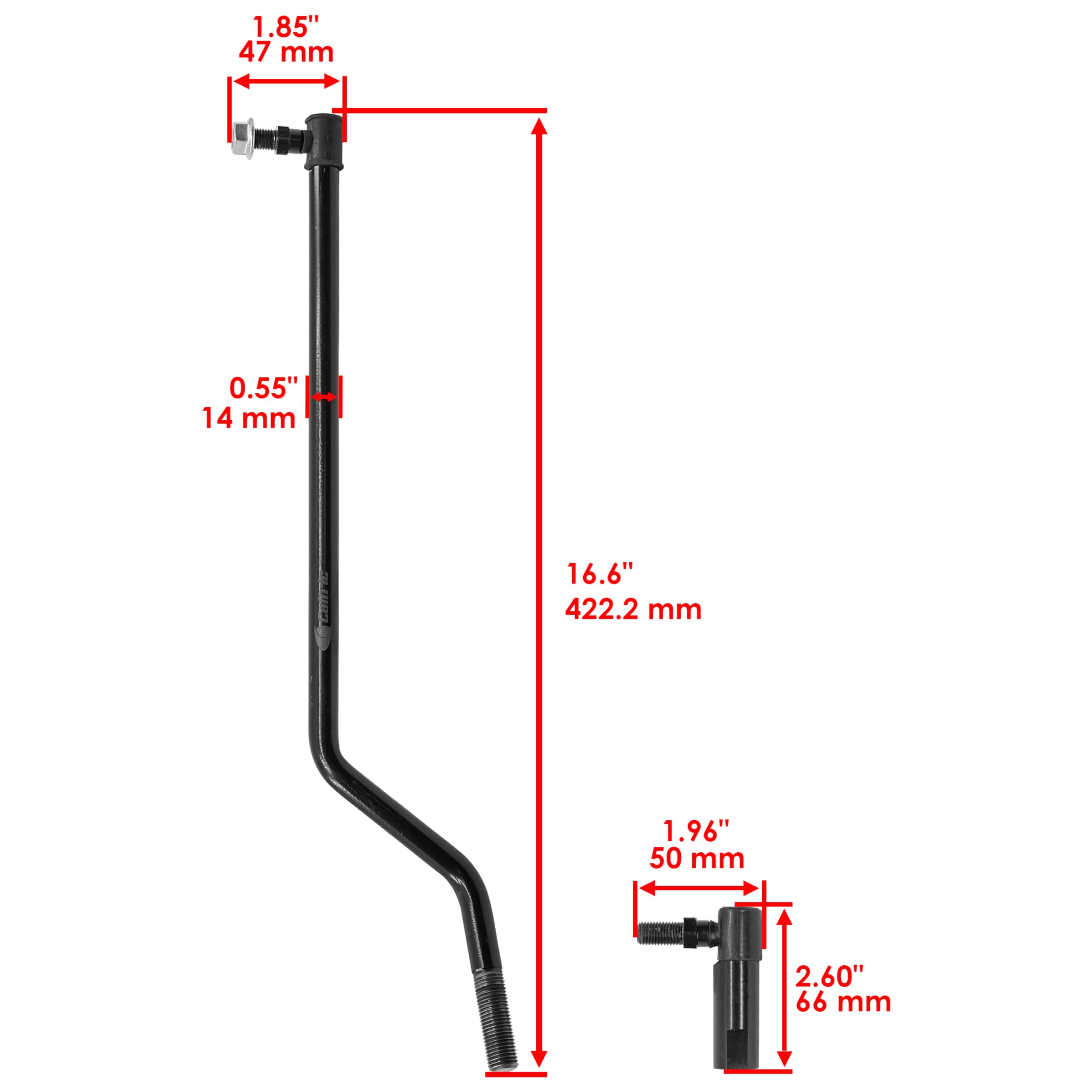 Caltric Left Side Drag Link Replacement for John Deere D140 D150 D155 D160 D170 Lawn Tractors - Heavy Duty Steering Component for Smooth Lawn Mowing & Landscaping