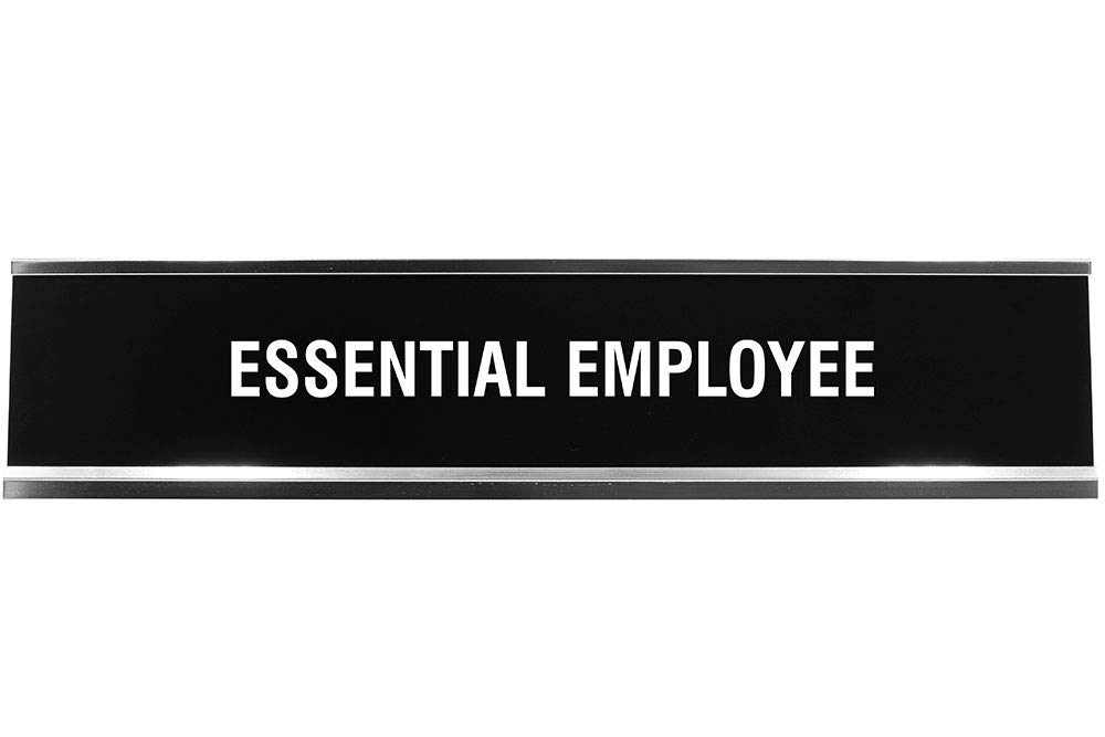 Essential Employee Novelty Desk Sign - Office Decor & Gift