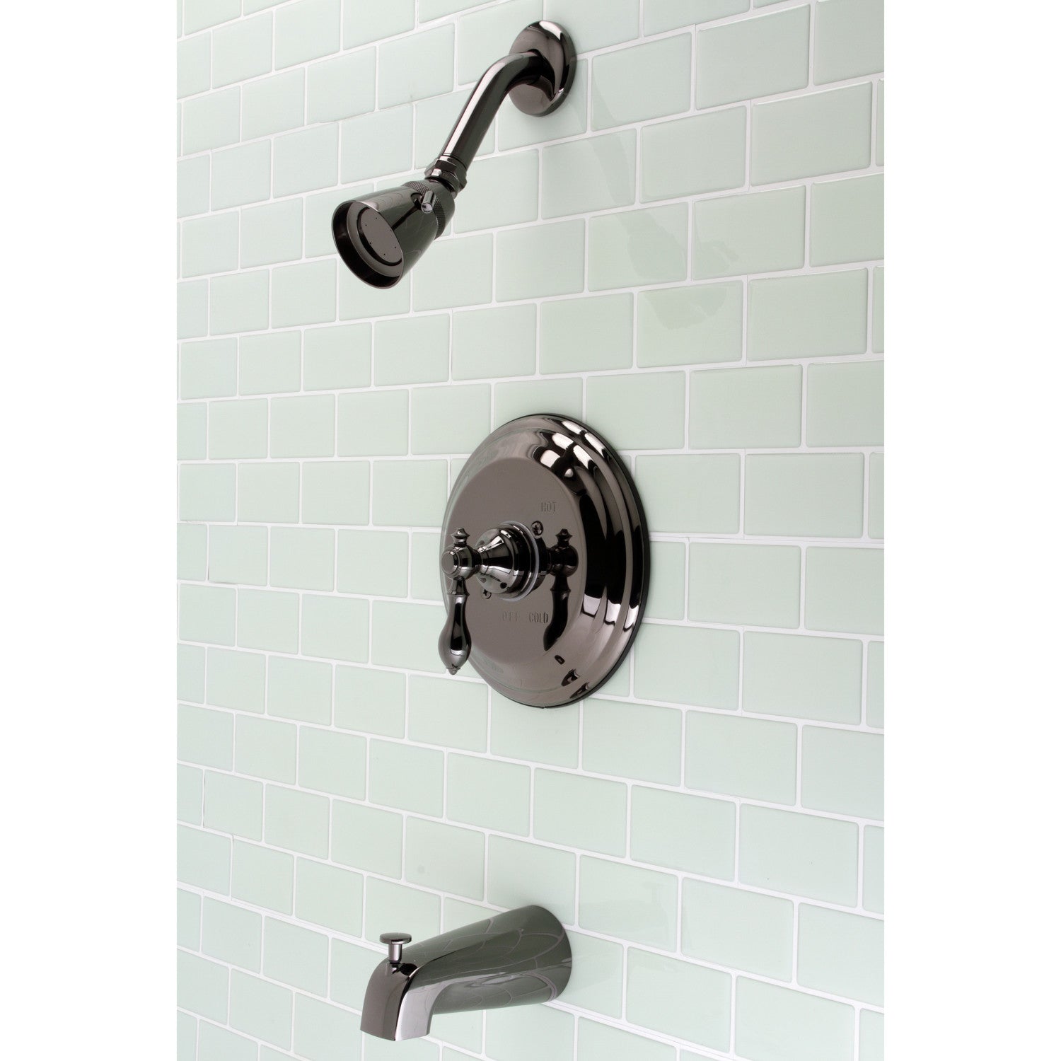 American Classic NB3630ACL Single Handle Pressure Balanced Tub and Shower Faucet in Black Stainless Steel - Perfect for Modern Bathroom Renovations and Spa-Like Shower Experiences
