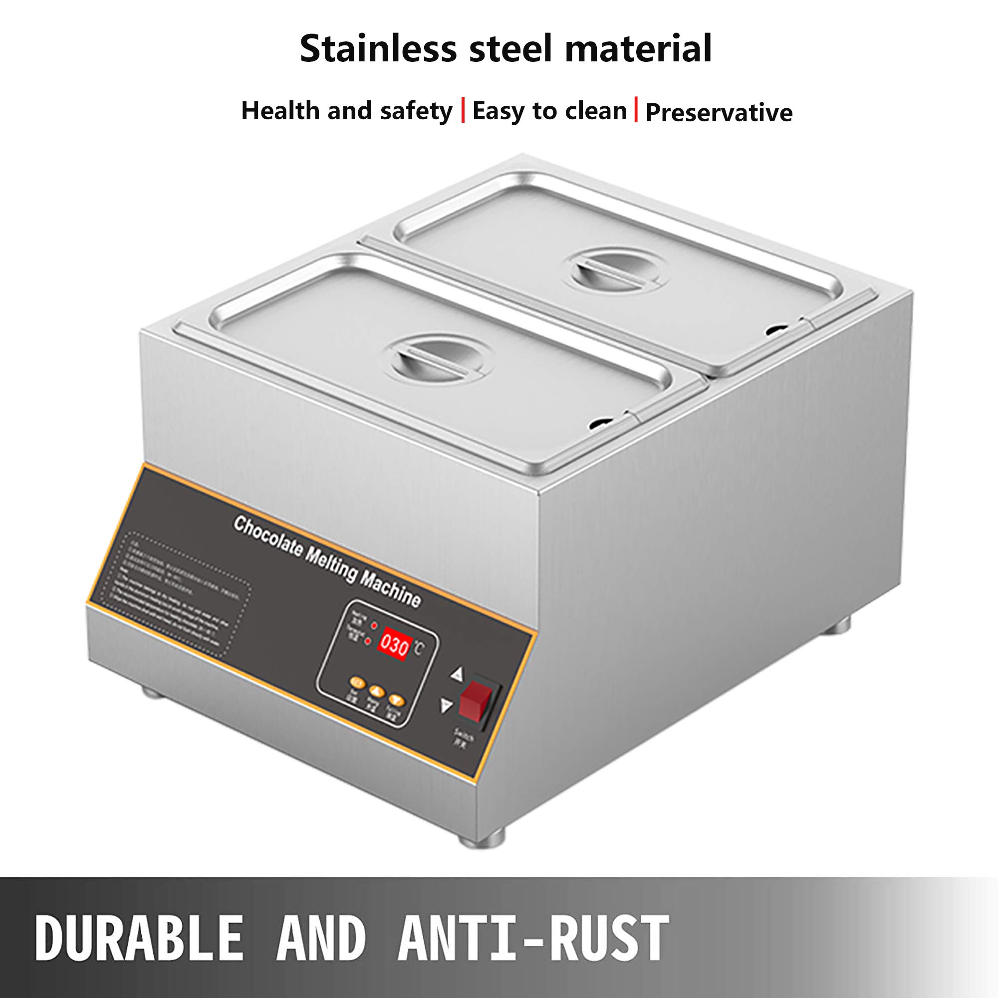 Professional Chocolate Tempering Machine - Commercial Electric Chocolate Melter with Digital Control (1-4 Tank) - Perfect for Bakeries, Candy Shops & Home Chocolate Making