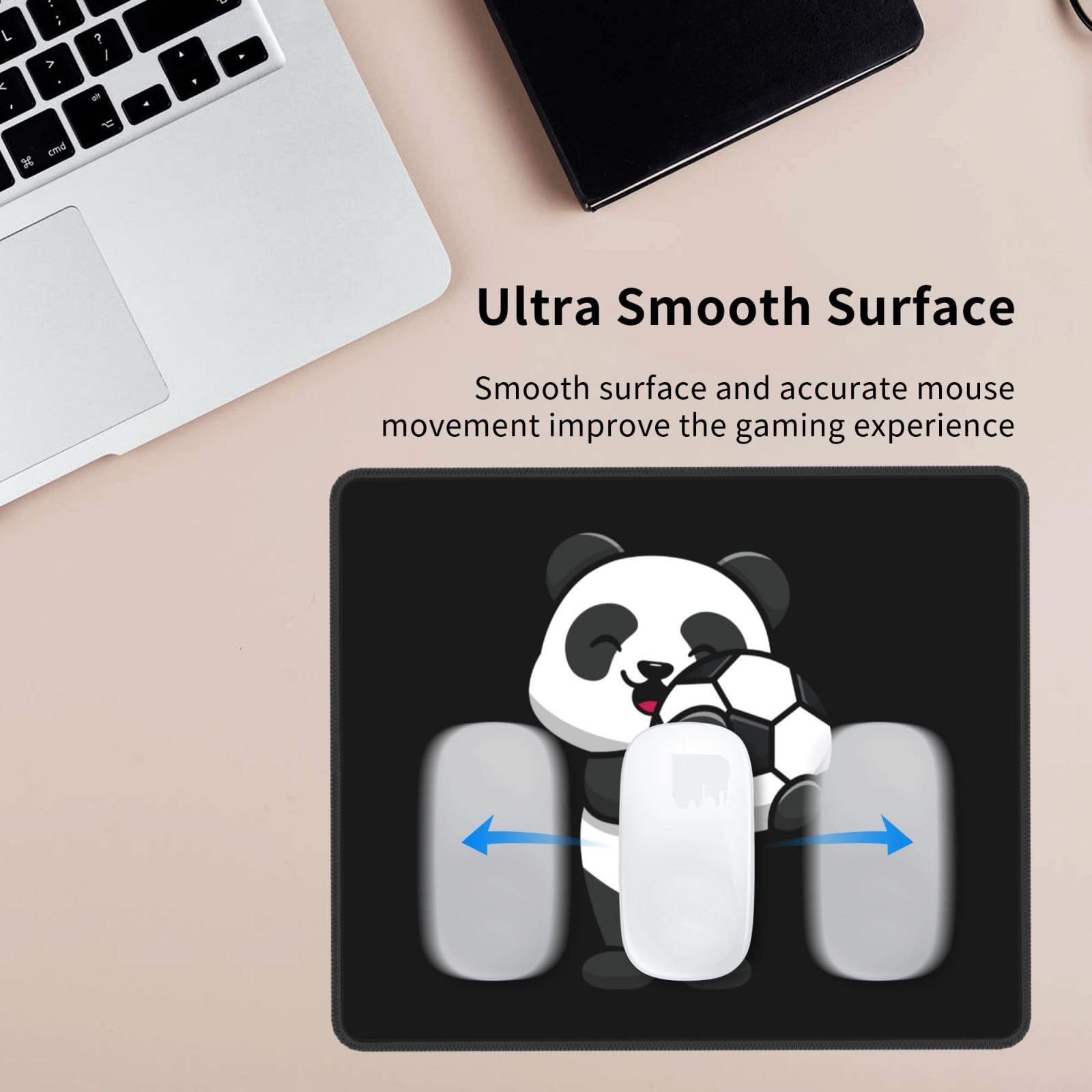 SIYTUAU Cute Panda Hugging Football Mouse Pad - Waterproof, Non-Slip Rubber Gaming Mouse Pad (10x12 inches) for Laptop, Office & PC Use - Perfect for Work, Gaming & Home Decor