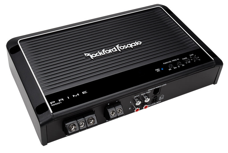 Rockford Fosgate R250X1 Prime 1-Channel Class D Amplifier - 250W RMS Power for Car Audio & Subwoofer | Perfect for Bass Boost & Sound System Upgrades in Trucks, SUVs & Custom Vehicles