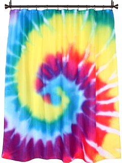 iDesign Tie Dye Shower Curtain - Waterproof Bathroom Decor for Modern Homes | Perfect for Bathrooms, Dorms & Beach Houses