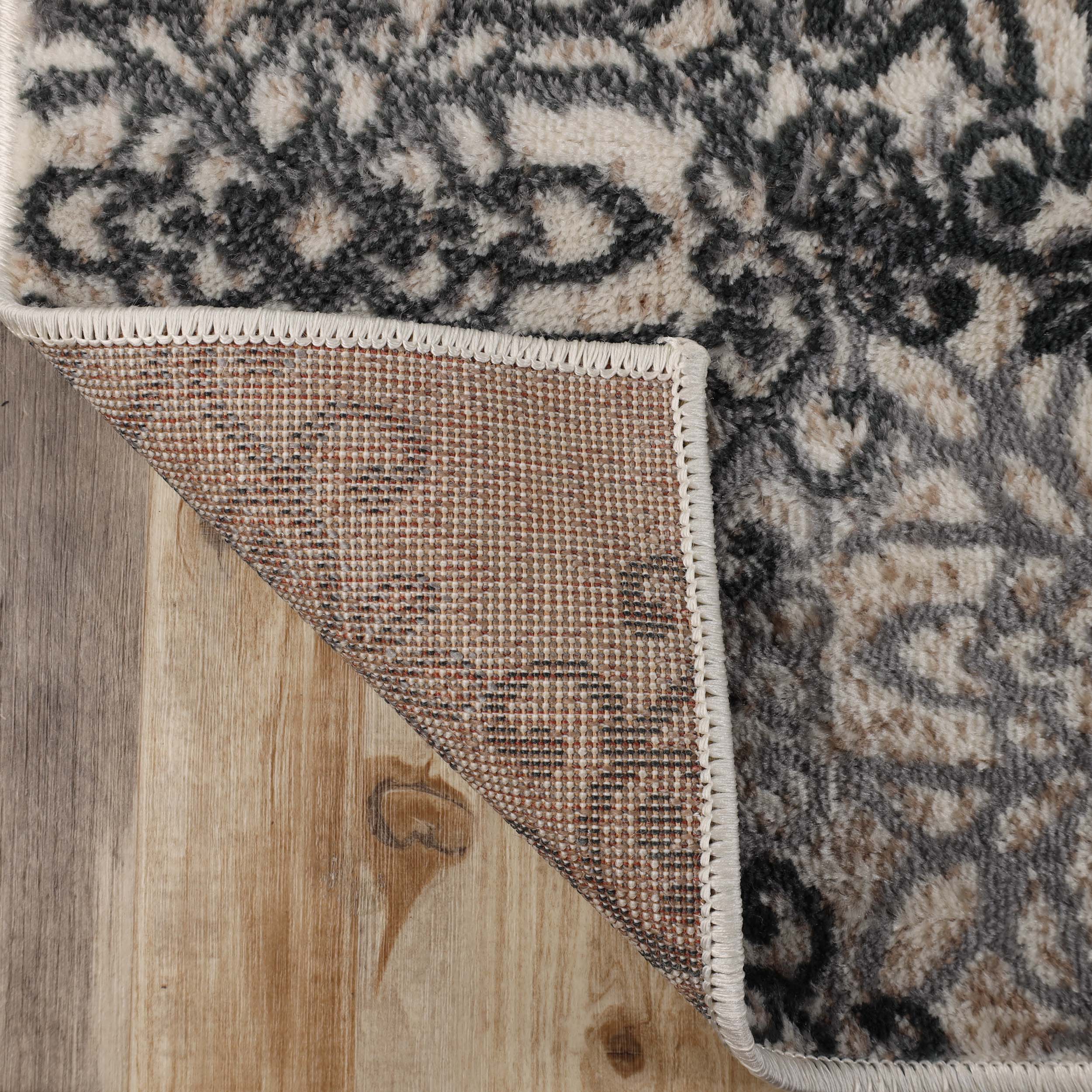 Leigh Traditional Floral Scroll Indoor Area Rugs & Runner Rugs - Non-Slip Soft Living Room Bedroom Decor Carpet