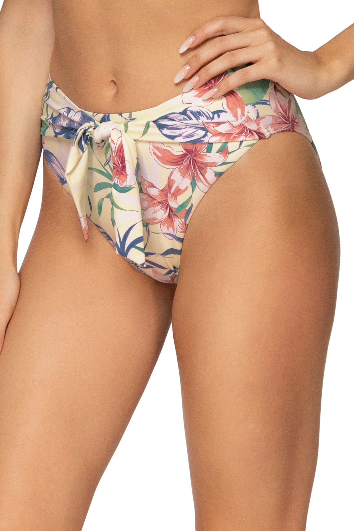 Tessa Tie High Rise Bikini Bottoms - Sexy High Waisted Swimwear for Women | Perfect for Beach Vacations, Pool Parties & Tropical Getaways