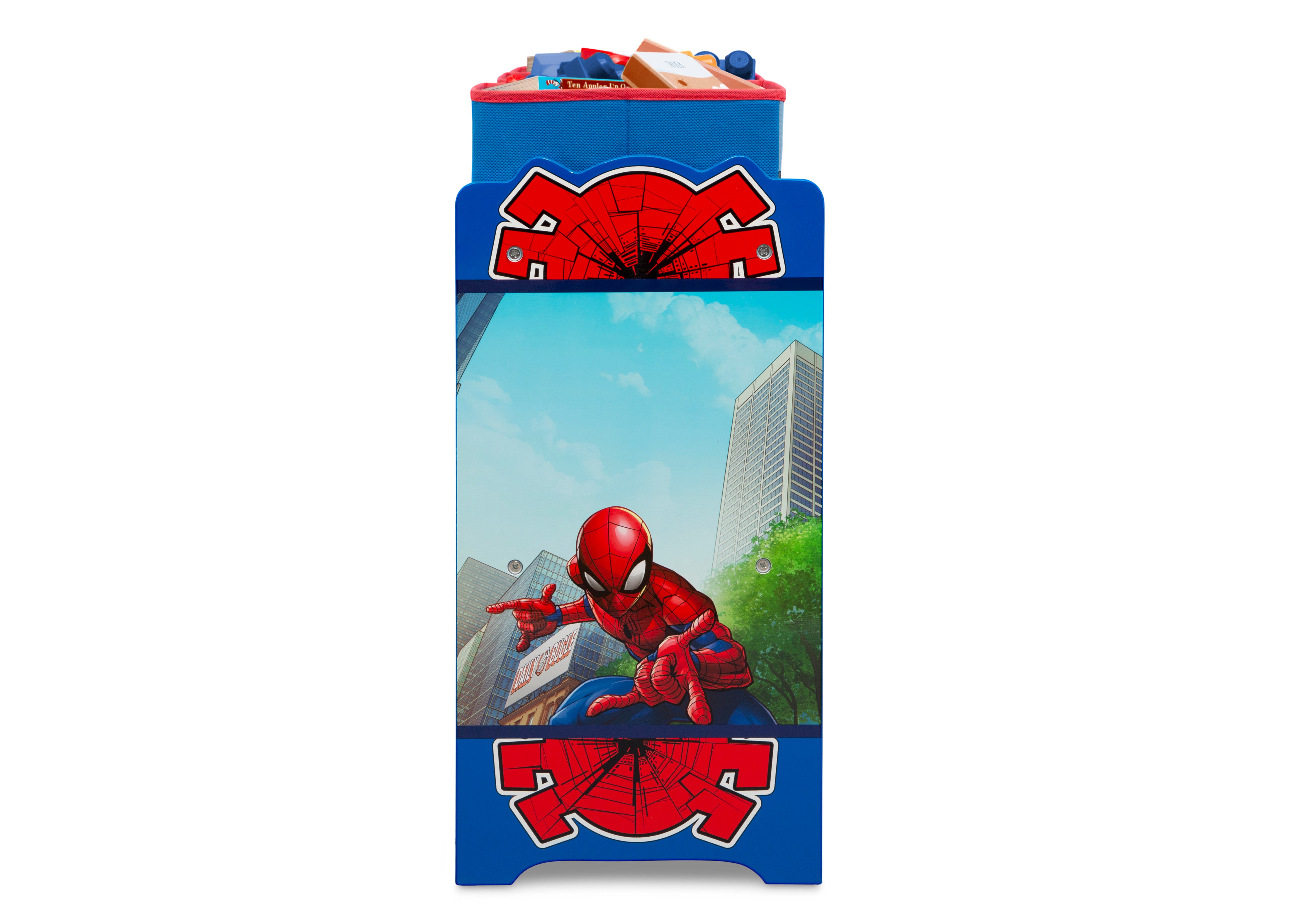 Spider-Man Deluxe 9-Bin Toy Organizer with Storage Baskets - Kids Room Organization for Action Figures, Legos & Toys - Perfect for Playrooms, Bedrooms & Daycare Centers