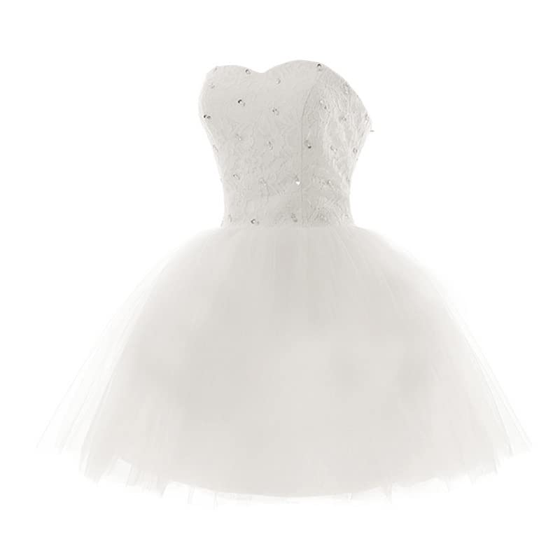 Strapless Homecoming Dresses 2024 | Short Lace Tulle A-Line Prom & Quinceanera Dresses for Juniors | Cocktail Party & Formal Occasion Wear
