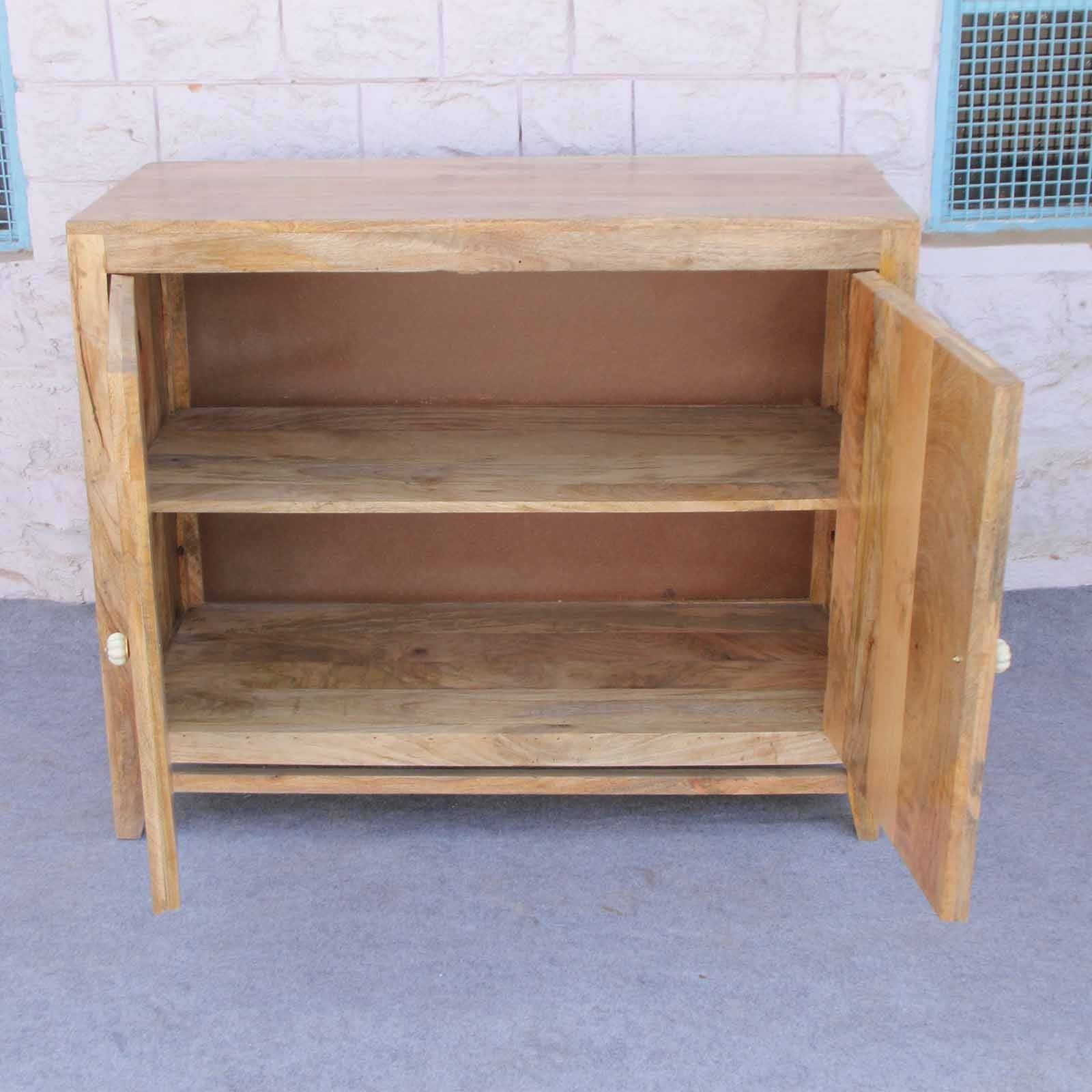 Elegant Floral Carved Solid Wood Sideboard - Handcrafted Buffet Cabinet for Dining Room, Living Room & Entryway Decor