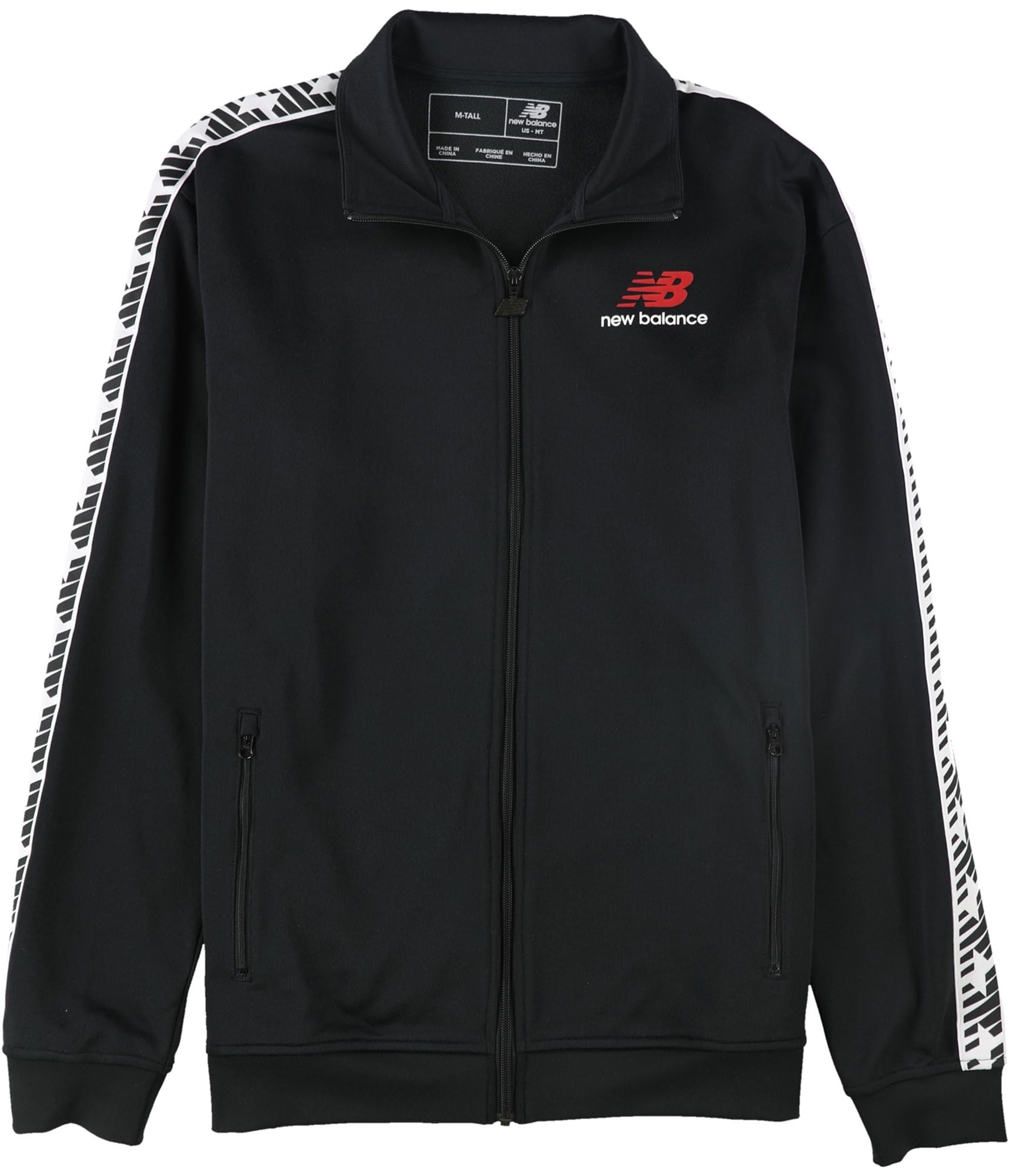 New Balance Men's Essentials Track Jacket - Lightweight Running Jacket for Men, Black, XLT - Perfect for Jogging, Gym Workouts & Outdoor Activities