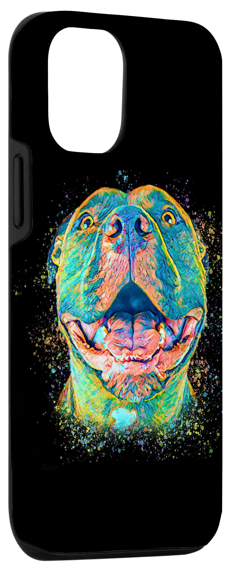 Cute Pitbull Lover iPhone 12/12 Pro Case - Pit Bull Painting Design with Dog Face Art - Perfect for Dog Lovers & Pitbull Enthusiasts - Great for Daily Use, Gifts & Showcasing Your Love for Pets