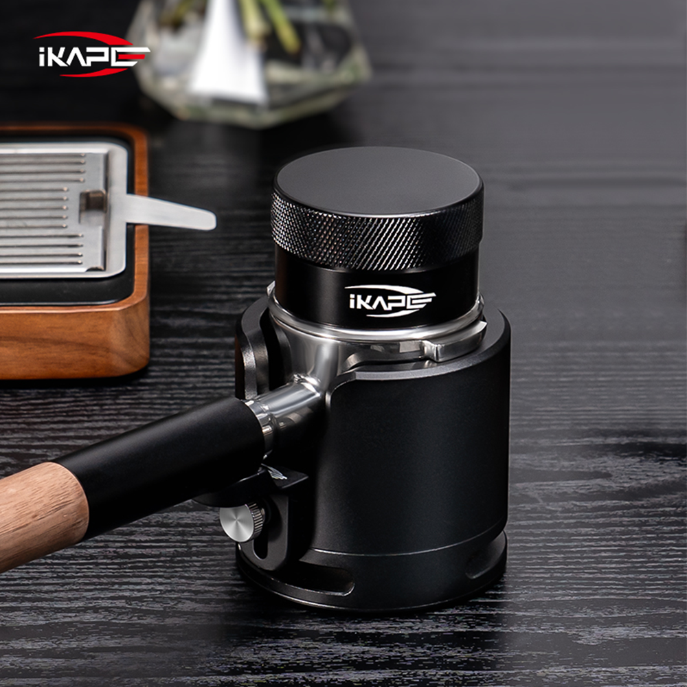 Premium Black Edition Espresso Gravity Distributor - Perfect for Barista-Grade Coffee Grounds Leveling & Tamping - Ideal for Home & Professional Espresso Machines
