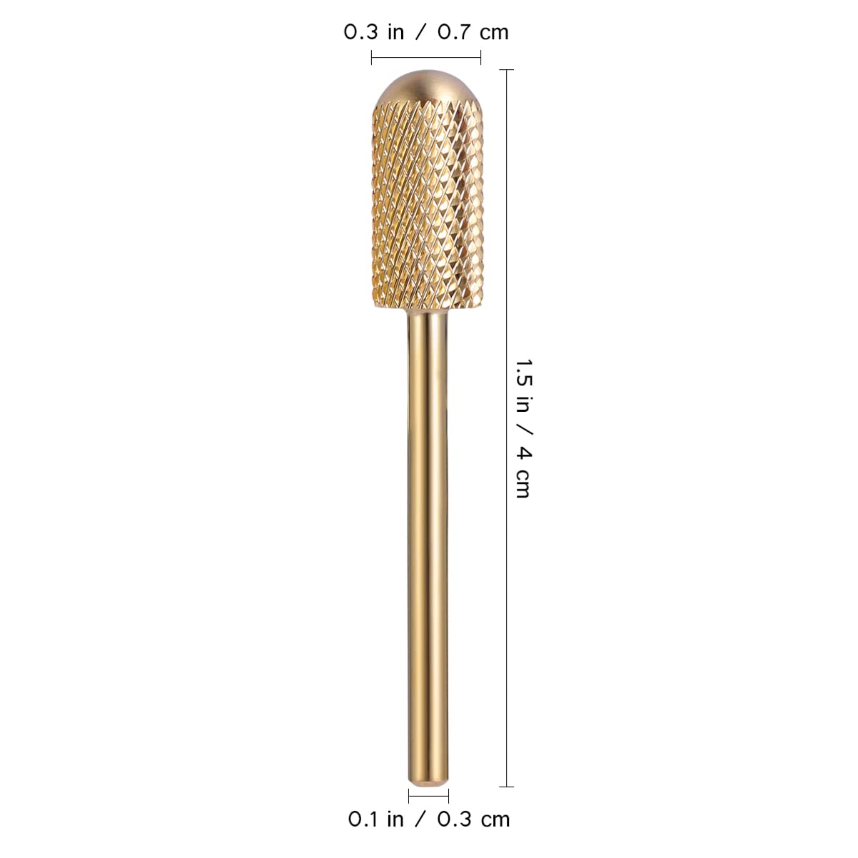 EXCLUZO Gold Plated Steel Nail Drill Bit for Electric Manicure Machine - Professional Salon Quality Nail Art Tool for Acrylic, Gel & Natural Nails - Perfect for Home & Professional Nail Care