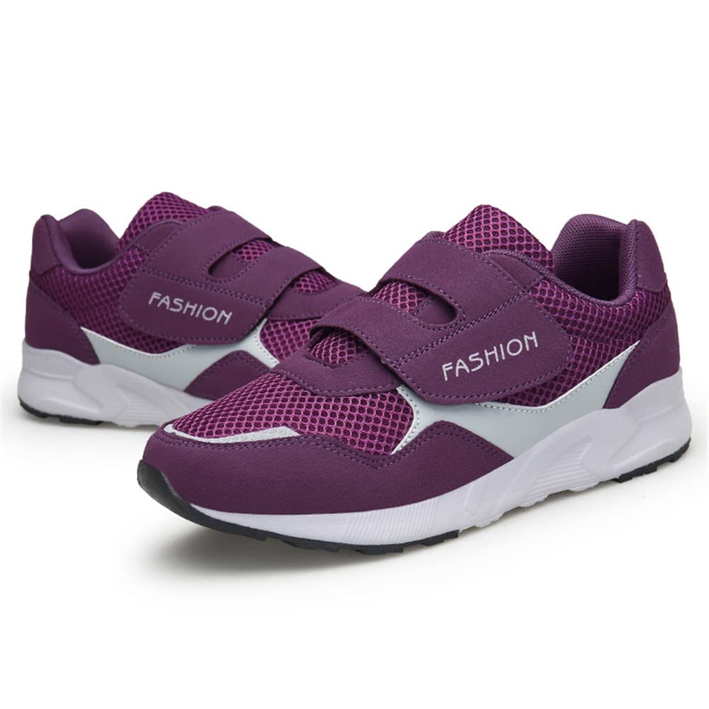 Leader Show Women's Comfortable Walking Shoes for Elderly - Non-Slip Hook & Loop Sneakers with Arch Support - Perfect for Daily Walking, Travel & Light Exercise