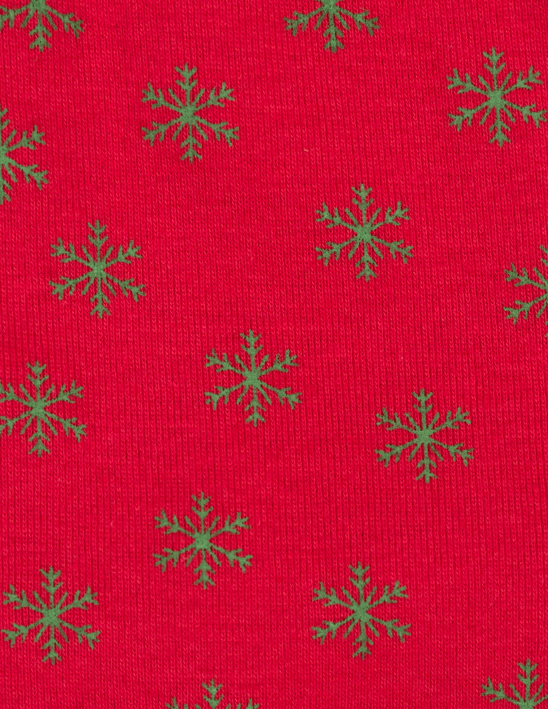 Men's Christmas Snowflake Cotton Pajama Set - Red & Green Plaid Sleepwear for Winter, Holiday Family Matching, Cozy Lounge & Gift Giving