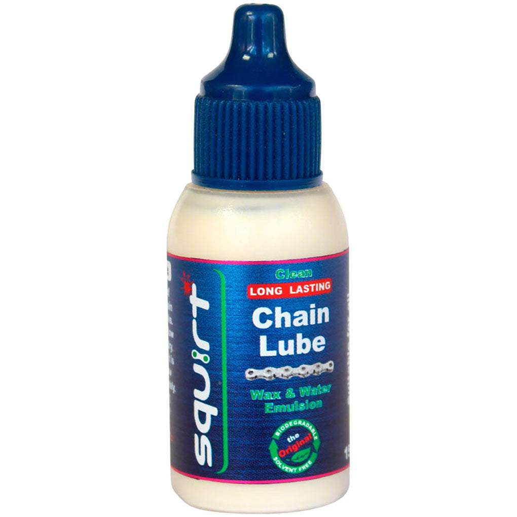 Squirt Long Lasting Dry Bike Chain Lubricant 0.5 fl oz - Drip Bottle for Bicycle Maintenance | Ideal for Road, Mountain & Commuter Bikes in All Weather Conditions