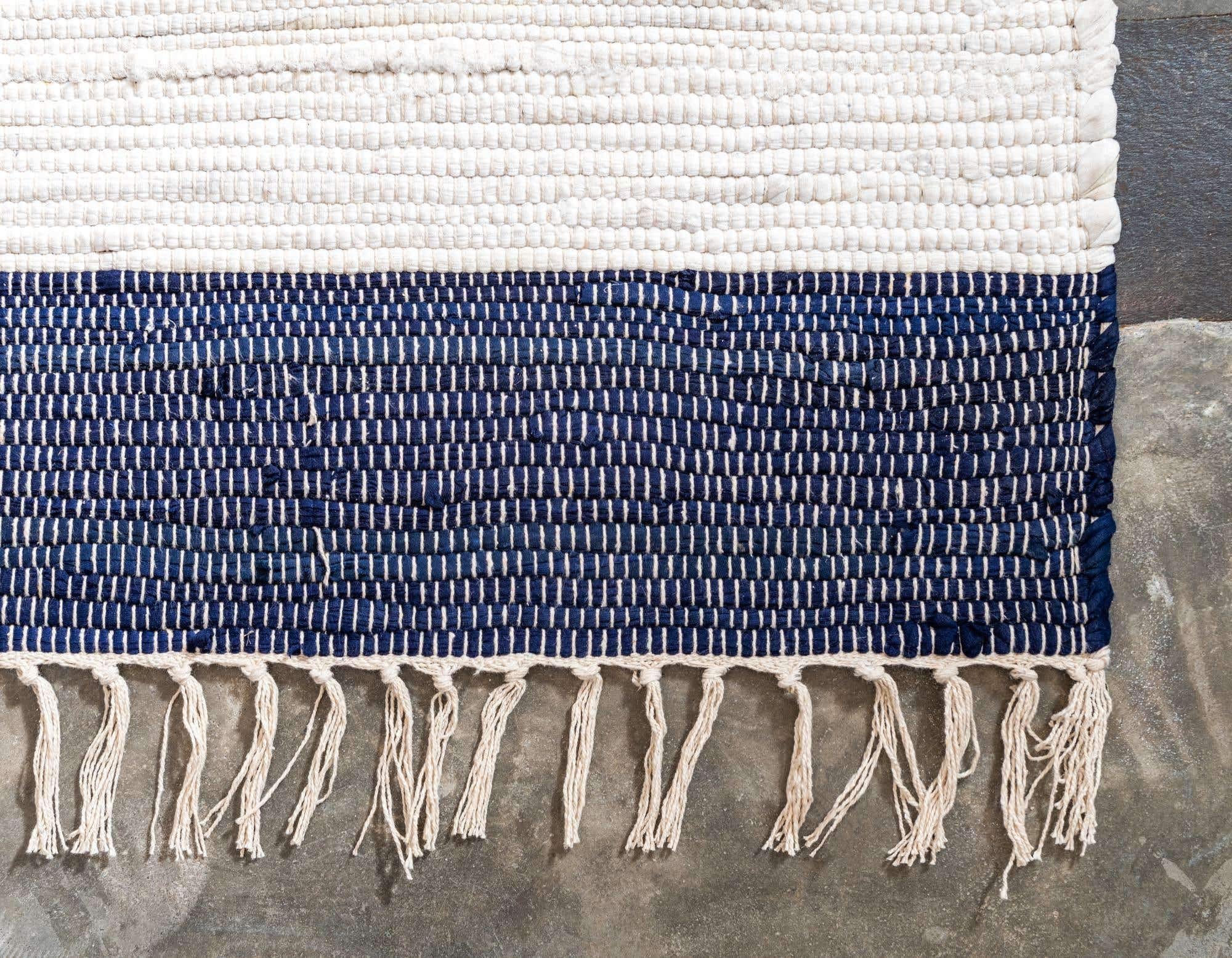 Unique Loom Chindi Rag Collection Striped Area Rug - 2'2