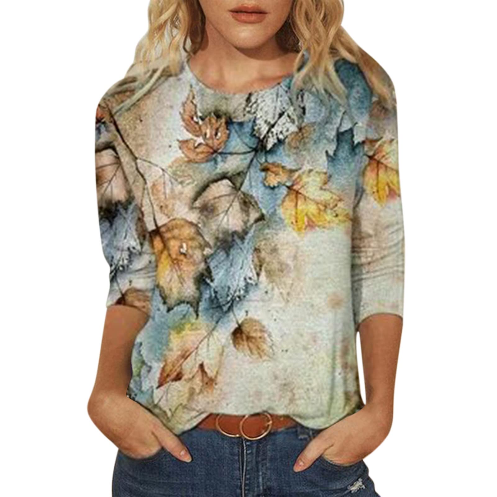 Women's Summer Casual Tops - Trendy Mid-Length Loose Pullover Blouse with Round Neck | Soft & Comfortable Plus Size Shirts (Grey, XX-Large) | Perfect for Office Wear, Weekend Outings & Vacation Outfits
