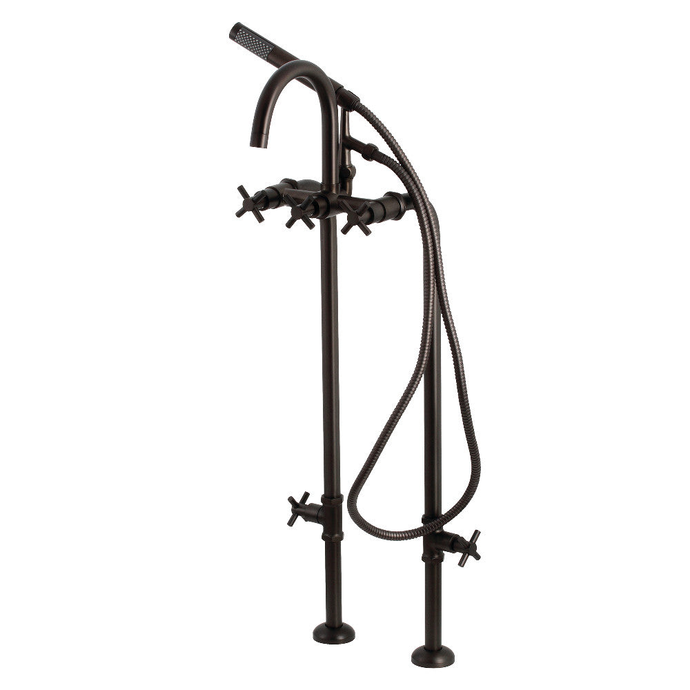 Vintage Style Aqua CCK8100DX Concord Freestanding Bathtub Faucet with Supply Line & Stop Valve - Perfect for Bathroom Renovation & Luxury Spa Experience