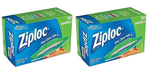 Premium Ziploc Sandwich Bags - 300 Count (150 Bags x 2) - BPA Free, Leak Proof Food Storage Bags for School Lunches, Meal Prep & Leftovers