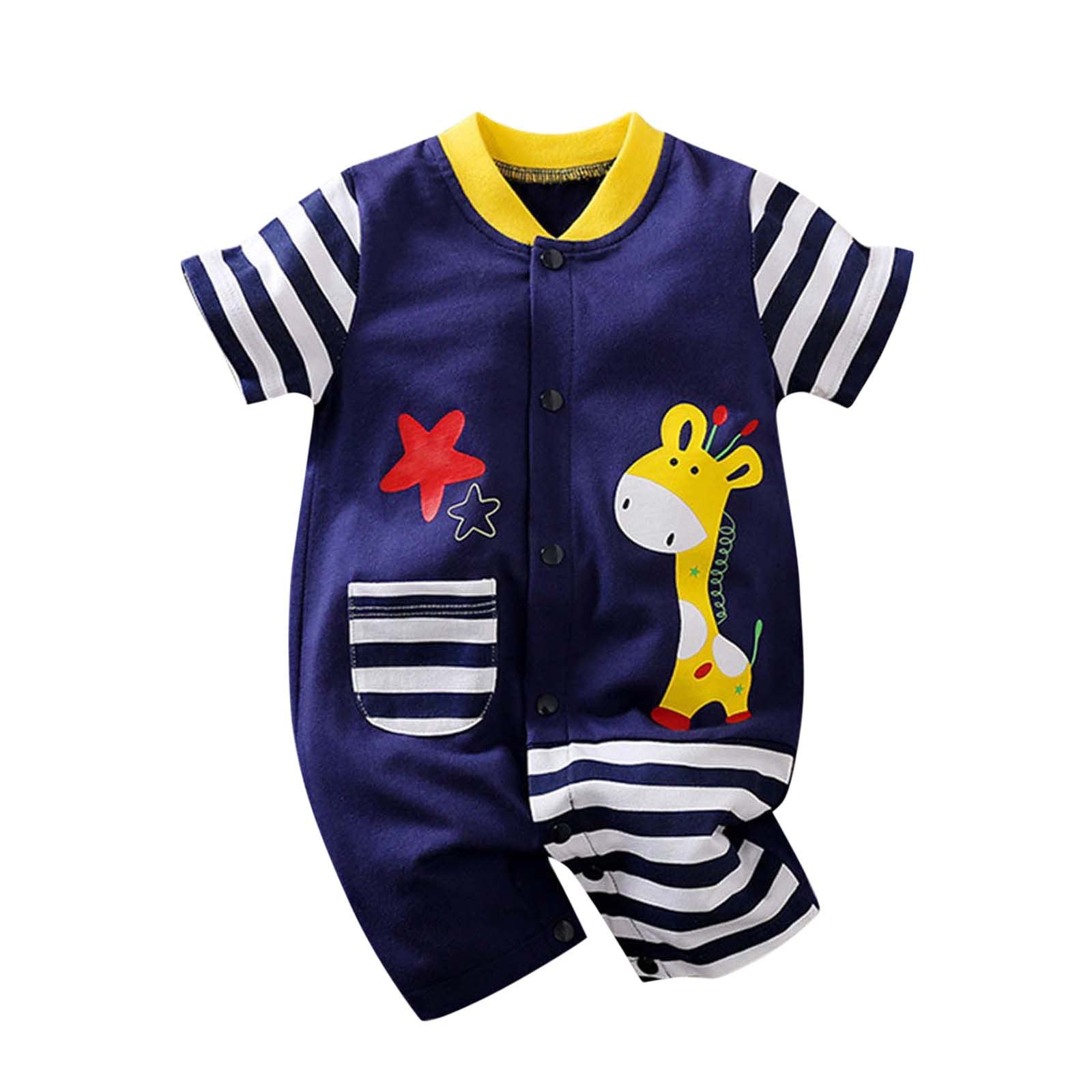 **LISfsa Newborn Baby Bodysuit Romper - Short Sleeve Jumpsuit for Boys & Girls - Cute Print Summer Outfit for Infants & Toddlers - Perfect for Playtime, Daycare, and Family Outings**