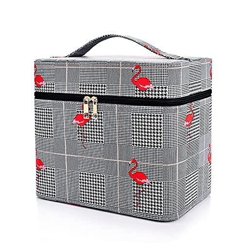 Premium Leather Makeup Organizer with Mirror - 3-Layer Cosmetic Storage Box for Travel & Home | Professional Makeup Case with Multiple Compartments | Perfect for Vanity, Bathroom & On-the-Go (Multicolor)