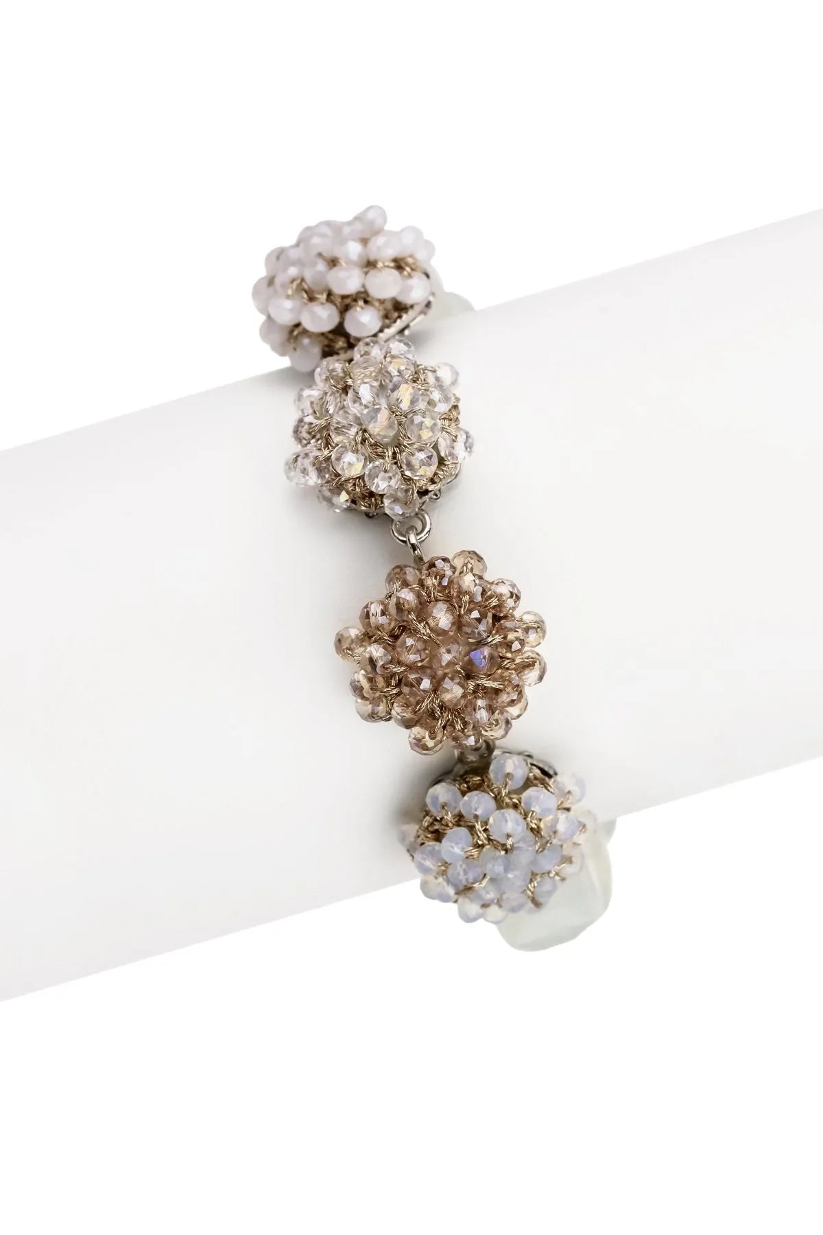 Clear Cluster Bracelet - Elegant Crystal Beaded Bracelet for Women | Perfect for Parties, Weddings & Everyday Wear