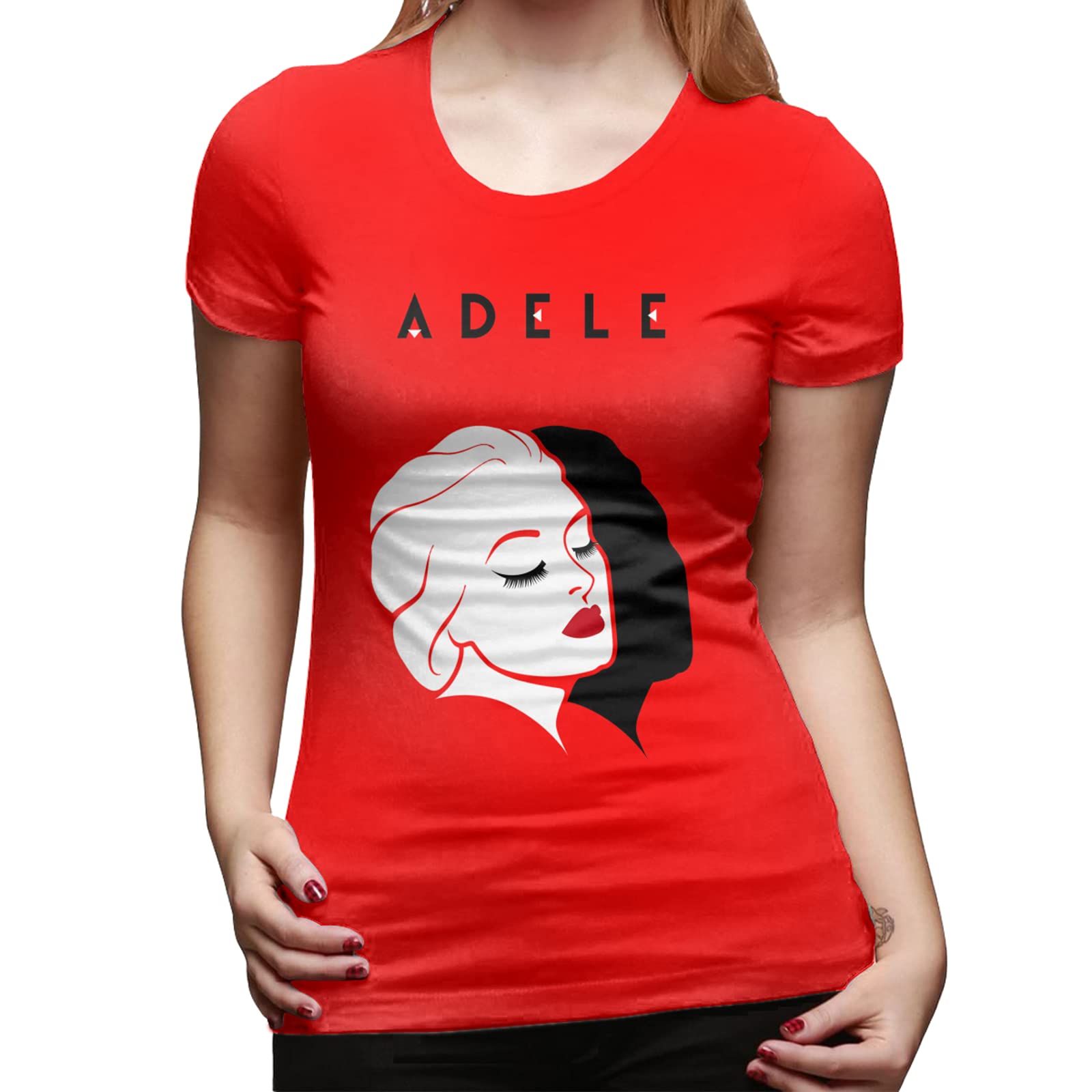 Women's Cotton Short Sleeve T-Shirt - Soft Breathable Red Tee for Casual Wear, Summer Outfits & Everyday Comfort