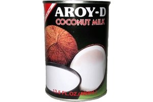 Aroy-D Coconut Milk 14 fl oz (Pack of 24) - Premium Thai Coconut Milk for Cooking, Baking, Smoothies & Curry - Dairy-Free Vegan Pantry Essential