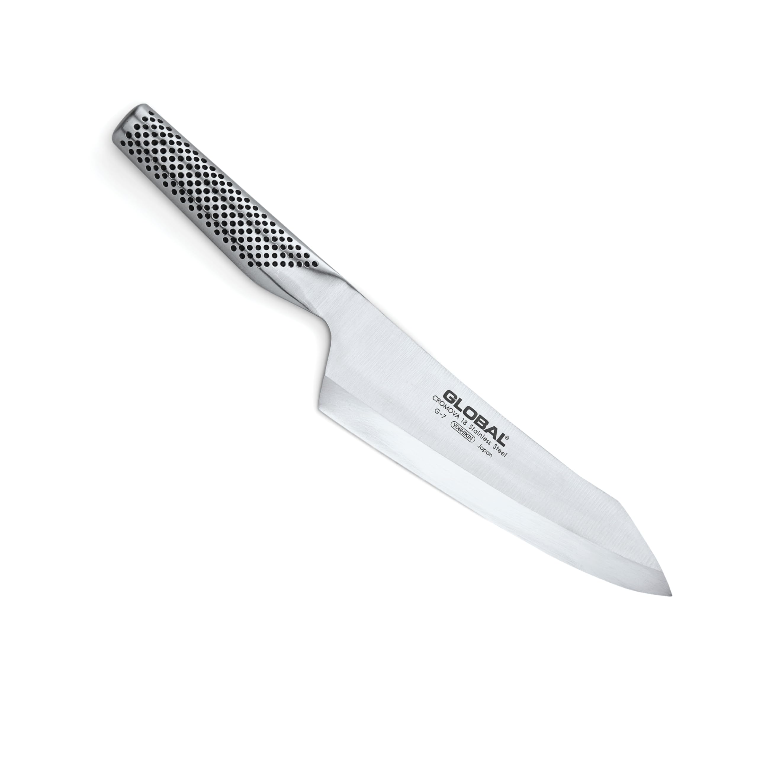 Premium Global G-7R 7-Inch Japanese Deba Knife - High Carbon Stainless Steel Kitchen Knife for Professional Chefs & Home Cooking - Perfect for Fish Filleting, Meat Cutting & Sushi Preparation