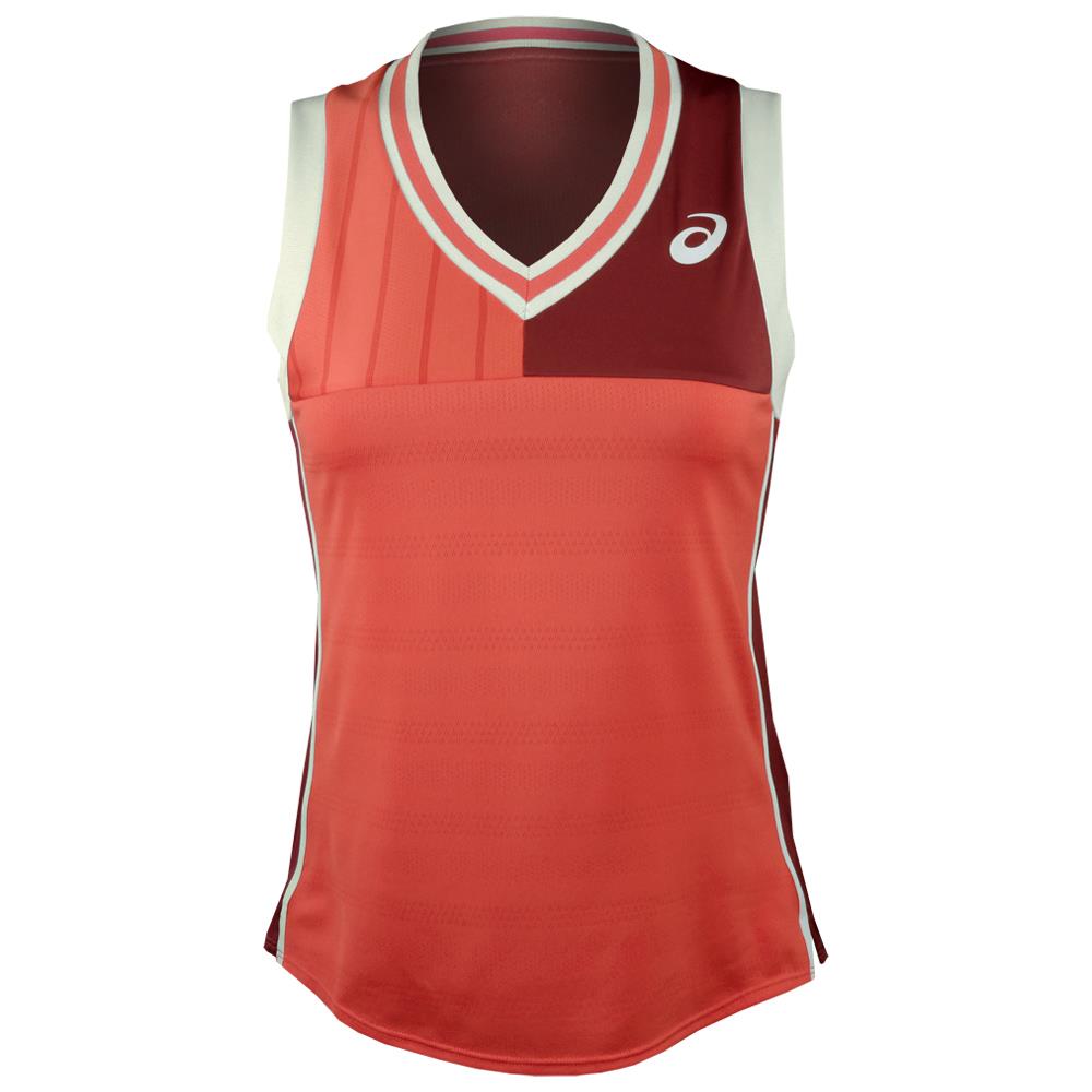 ASICS Women's Match Tank Top - Breathable Workout Shirt for Running & Gym, Red Snapper Color | Perfect for Yoga, Fitness & Activewear
