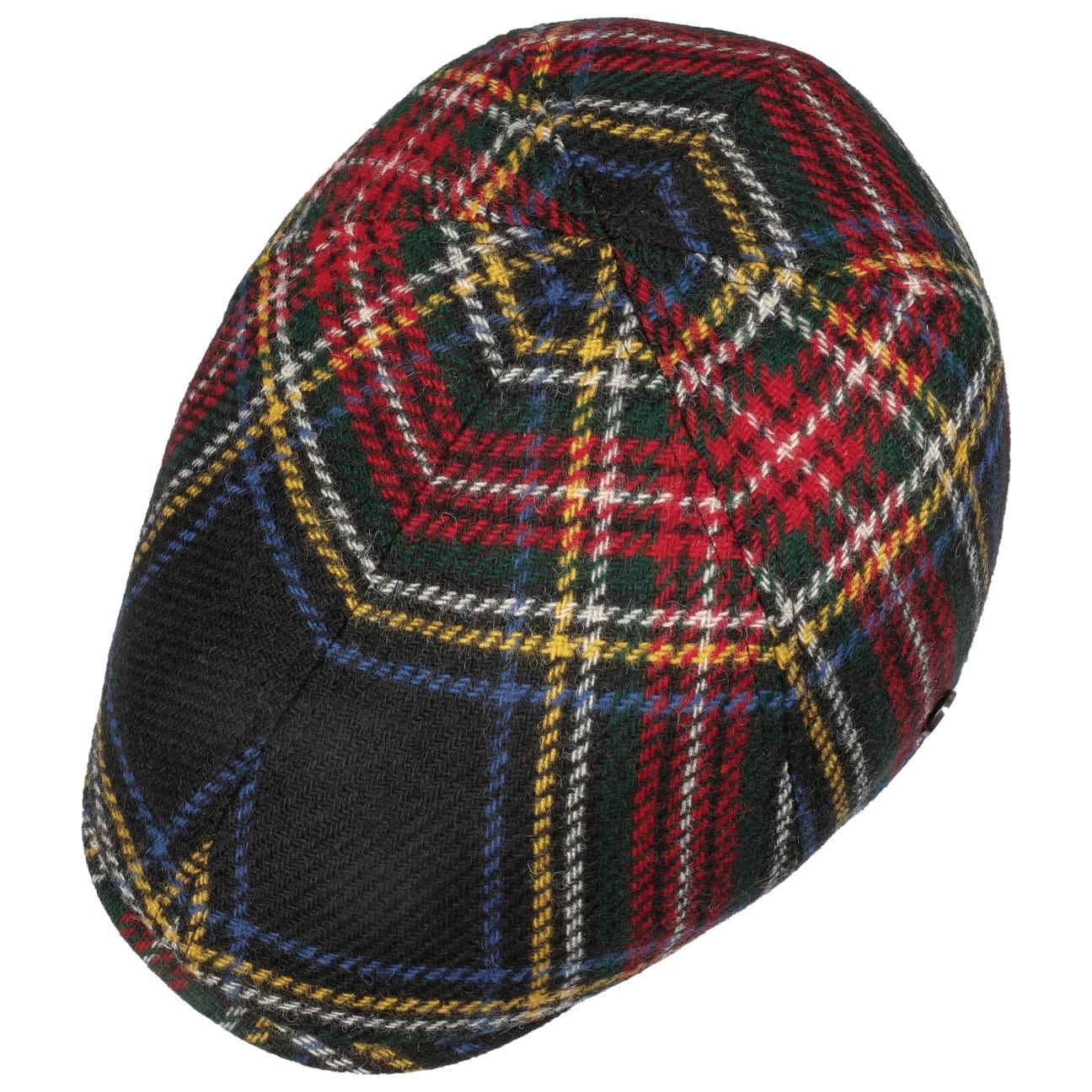 Lierys Stewart Wool Check Flat Cap - Classic British Style Men's Hat for Winter, Outdoor & Casual Wear