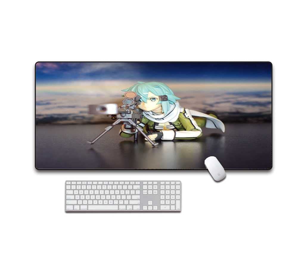 Anime Sword Art Online XXL Gaming Mouse Pad (900x400mm) - Non-Slip Large Desk Mat for CS:GO, PC Gaming & Office Use | Cool Girl Series with Youthful Design