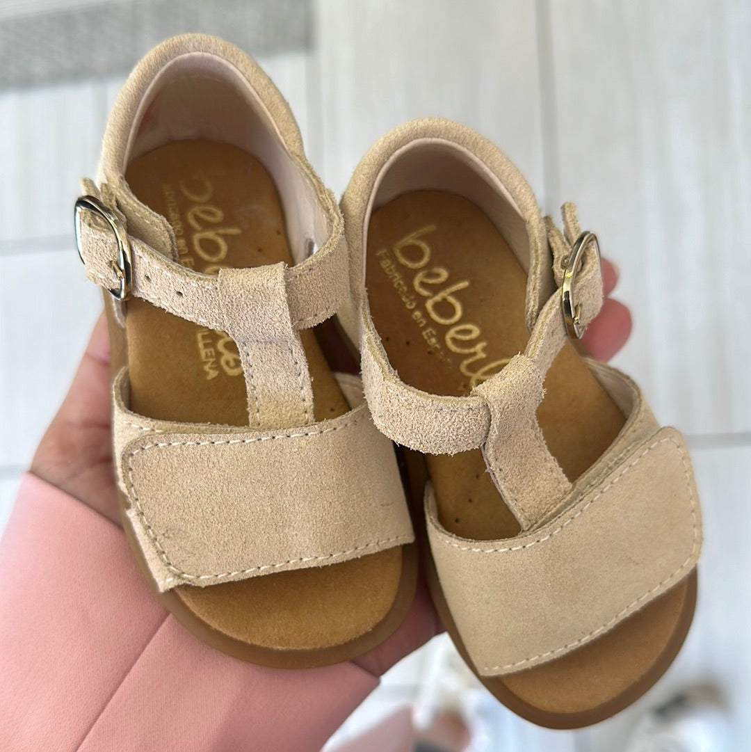 Beberlis Soft Nubuck Baby Sandals for Boys & Girls - Comfortable & Stylish Toddler Walking Shoes for Beach, Park & Outdoor Play