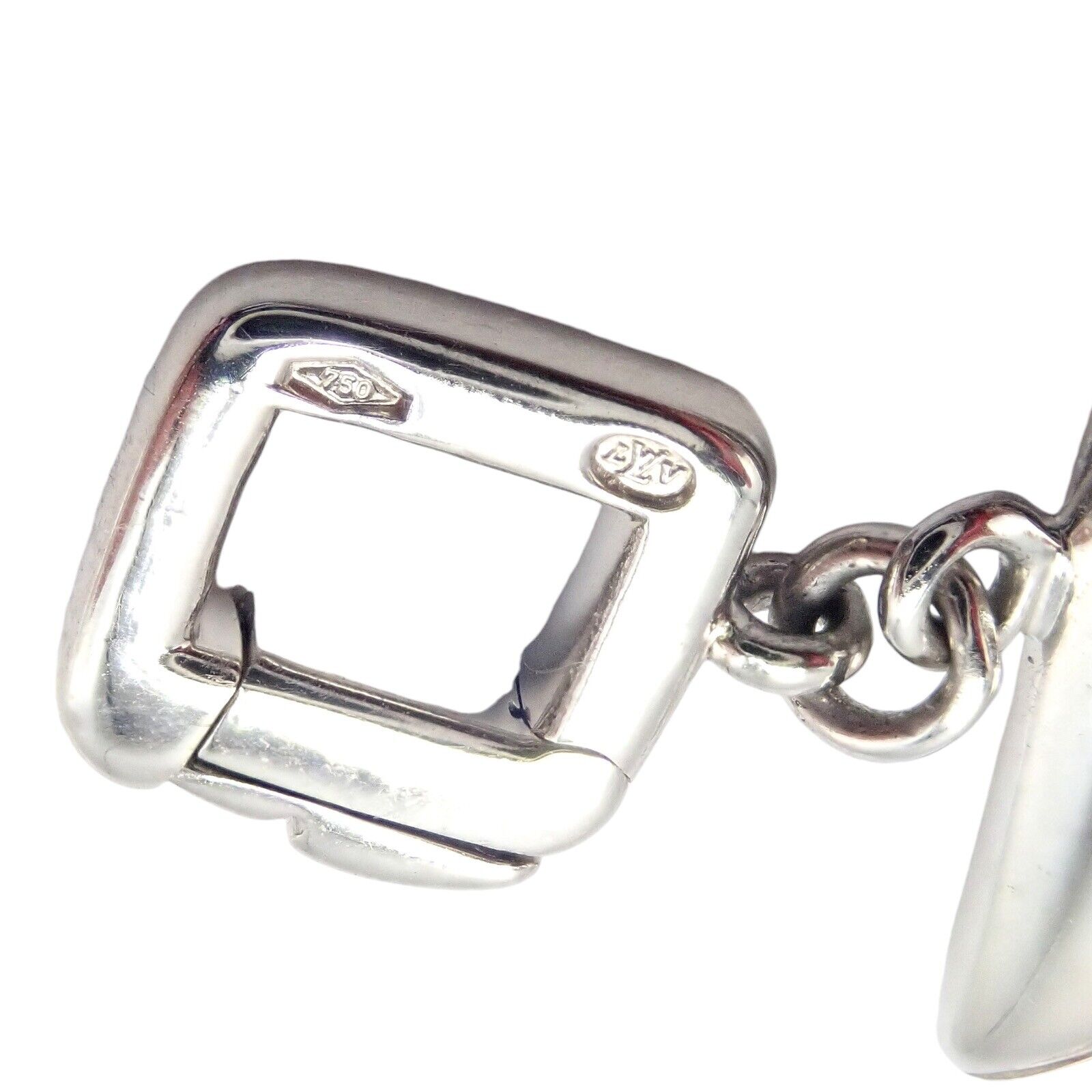 Authentic Louis Vuitton 18K White Gold Letter Envelope Charm Pendant - Luxury Jewelry Gift for Women, Perfect for Necklace or Bracelet Charms