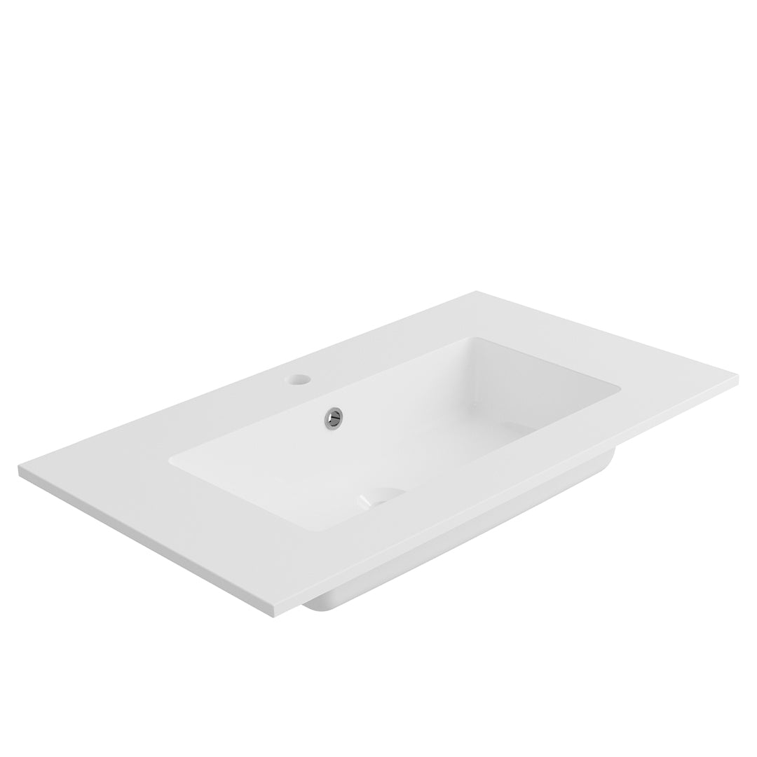 DAX Toscana Vanity Basin BSN 600 - Modern Ceramic Bathroom Sink for Powder Room & Master Bath | Perfect for Home Renovation & Spa-Style Decor