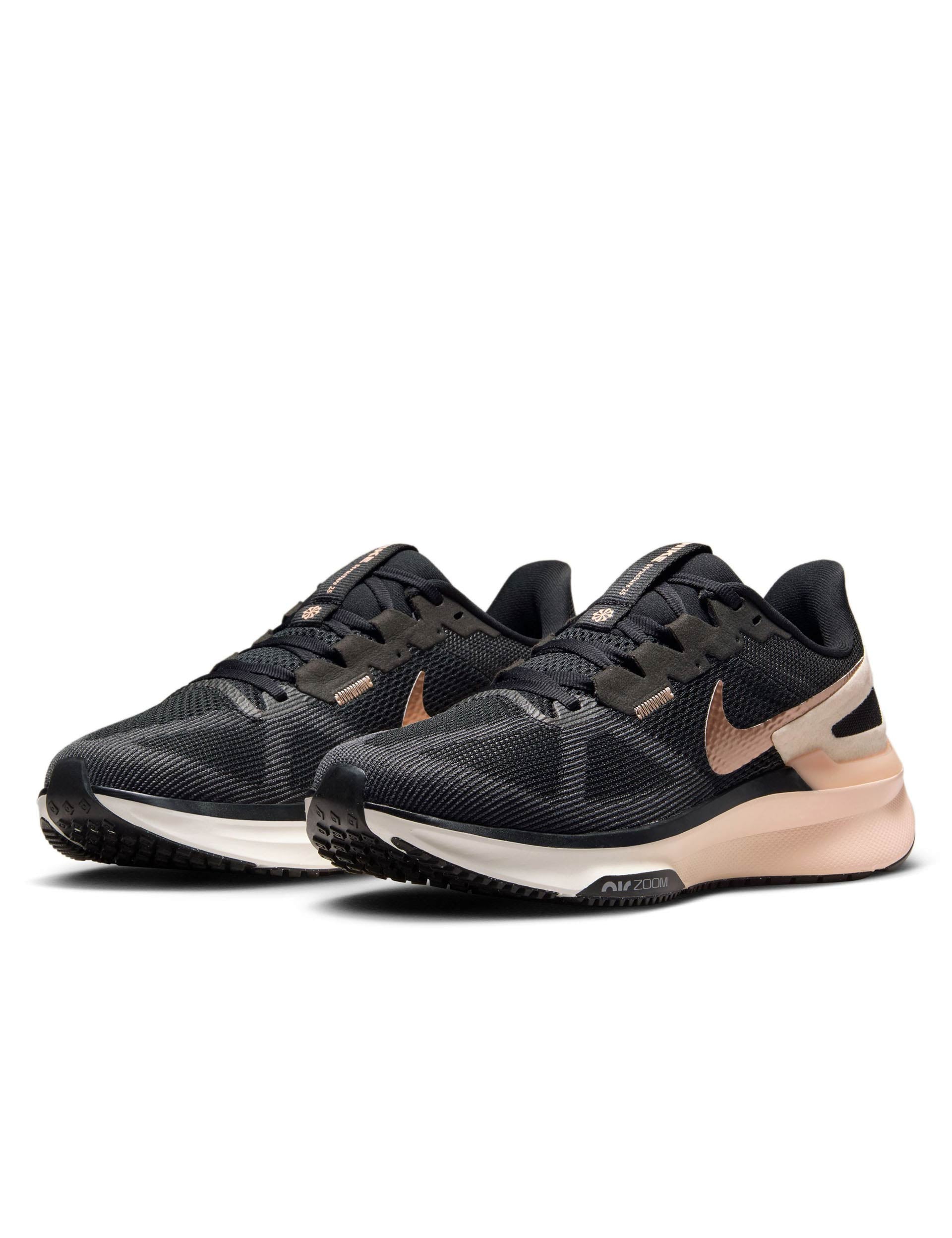 Structure 25 Running Shoes for Men & Women - Black/Crimson Tint/Anthracite/Metallic Red Bronze - Lightweight Athletic Sneakers for Jogging, Gym Workouts & Daily Wear