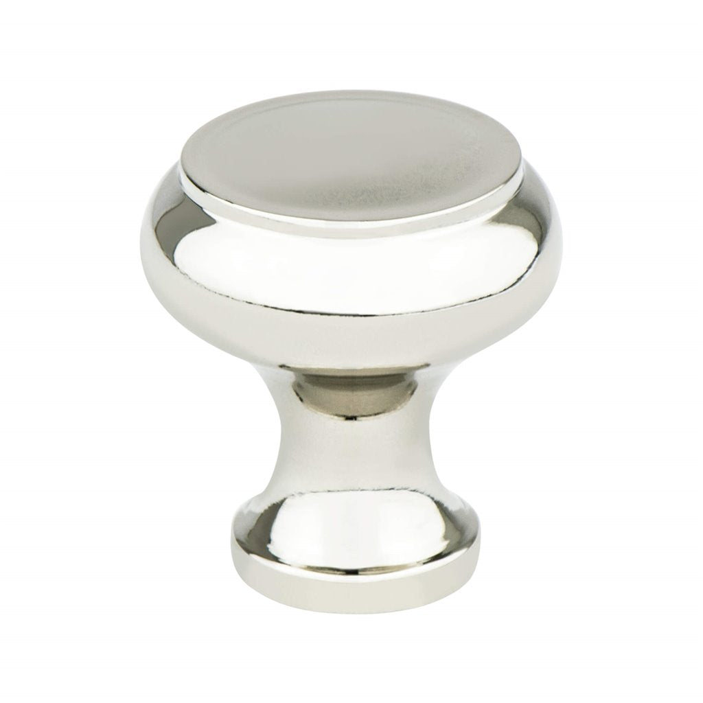 Designers Group Ramona 1 1/4 Inch Polished Nickel Round Cabinet Knob - Elegant Hardware for Kitchen Cabinets, Bathroom Vanities & Furniture Drawers
