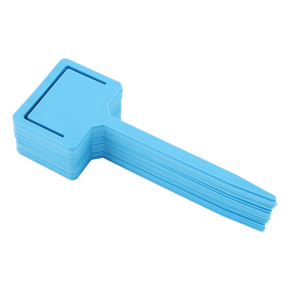 Waterproof PVC Plant Markers - 20PCS Durable Gardening Labels for Flowers, Seeds & Herbs - Garden Stake Accessories (Blue) - Perfect for Outdoor Planting, Indoor Pots & Greenhouses
