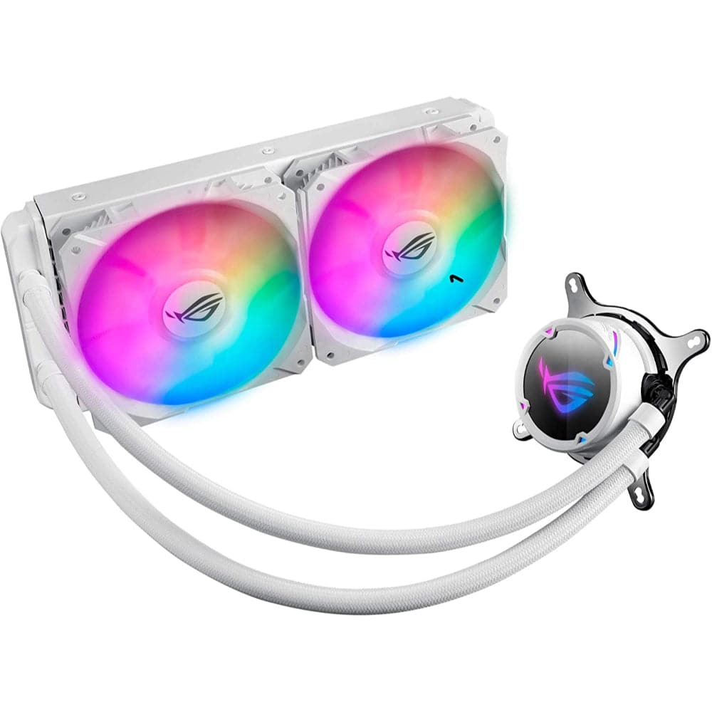 ASUS ROG STRIX LC 240 RGB White Edition Liquid CPU Cooler - 240mm AIO, ARGB Lighting, 5-Year Warranty - Perfect for Gaming PCs and High-Performance Workstations