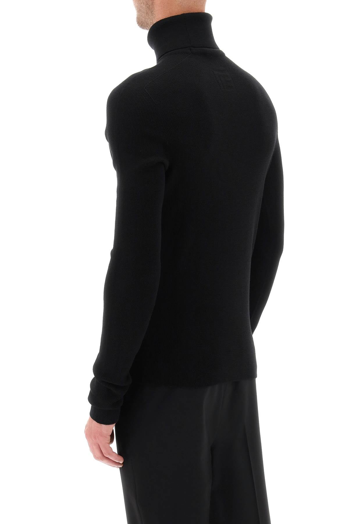 Balmain Merino Wool Turtleneck Sweater for Women - Soft & Warm Winter Pullover for Casual & Office Wear