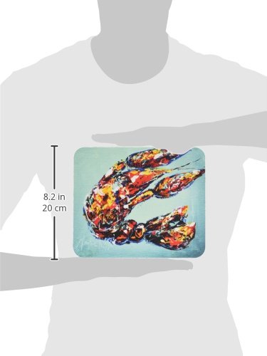 Lucy The Crawfish in Blue Mouse Pad - Large Washable Non-Slip Mouse Mat for Home Office, Gaming & Computer Work | Heat-Resistant Hot Pad & Trivet for Kitchen | Perfect for Laptop & Desktop Use