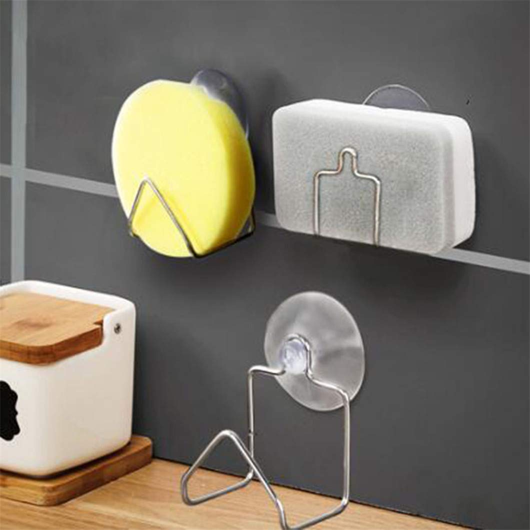 Stainless Steel Kitchen Sink Organizer - Dish Drainer Rack with Sponge Holder, Multi-Purpose Sink Storage for Utensils, Sponges & Cleaning Tools | Perfect for Small Kitchens, RV & Apartment Use