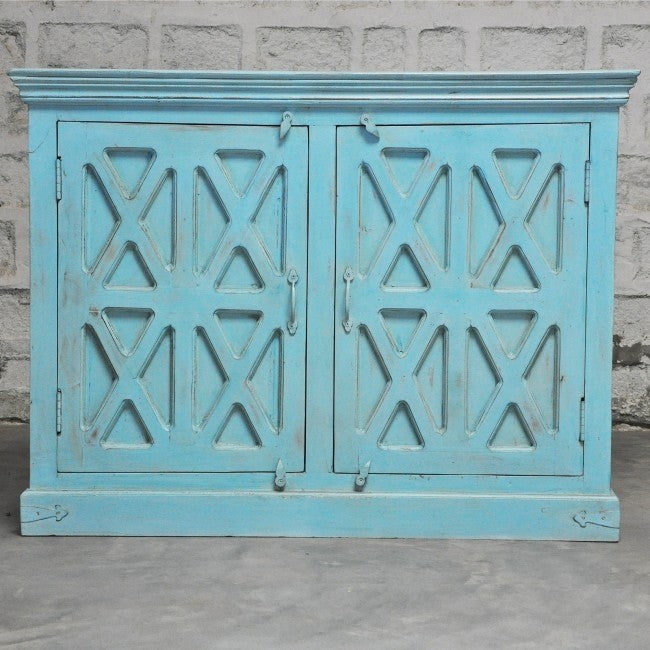 French Style Solid Wood Sideboard - Elegant Buffet Cabinet for Dining Room, Living Room & Entryway Storage | Rustic Farmhouse Decor
