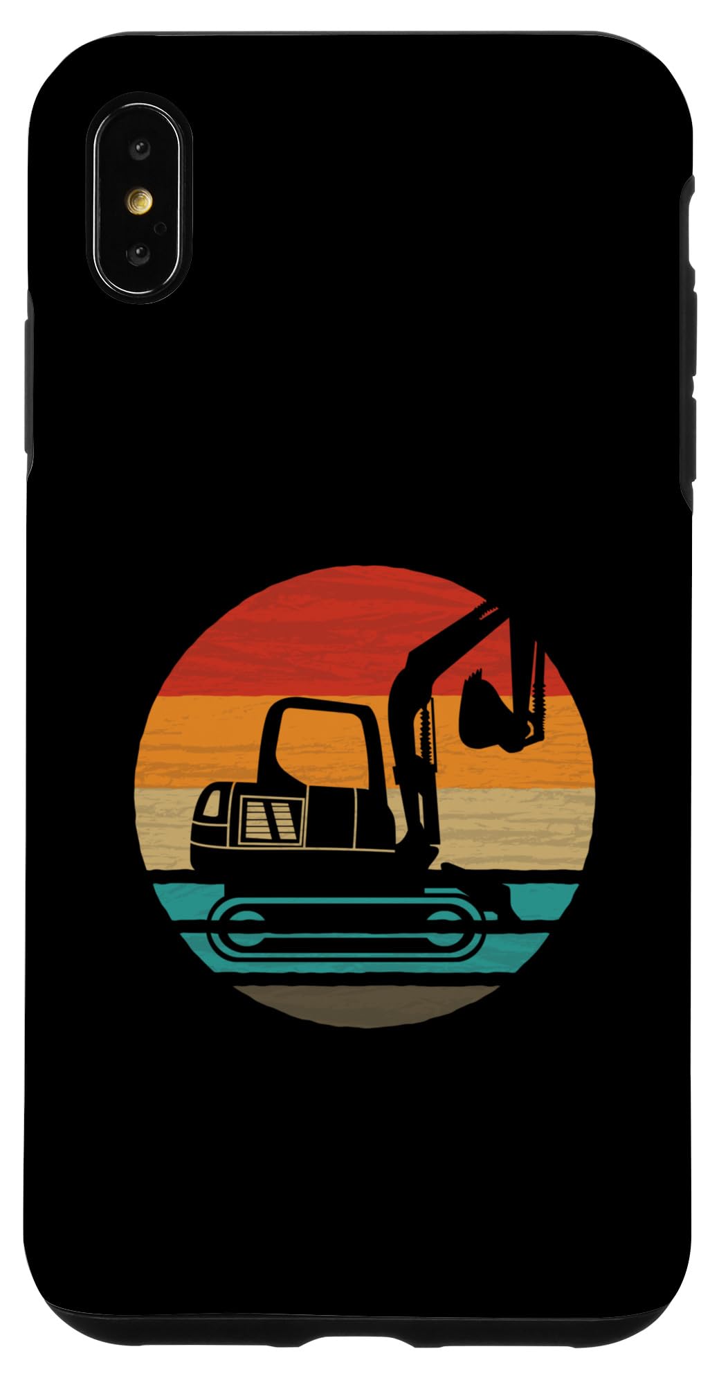Vintage Retro Excavator Design iPhone XS Max Case - Durable Protective Cover for Everyday Use, Travel & Outdoor Adventures