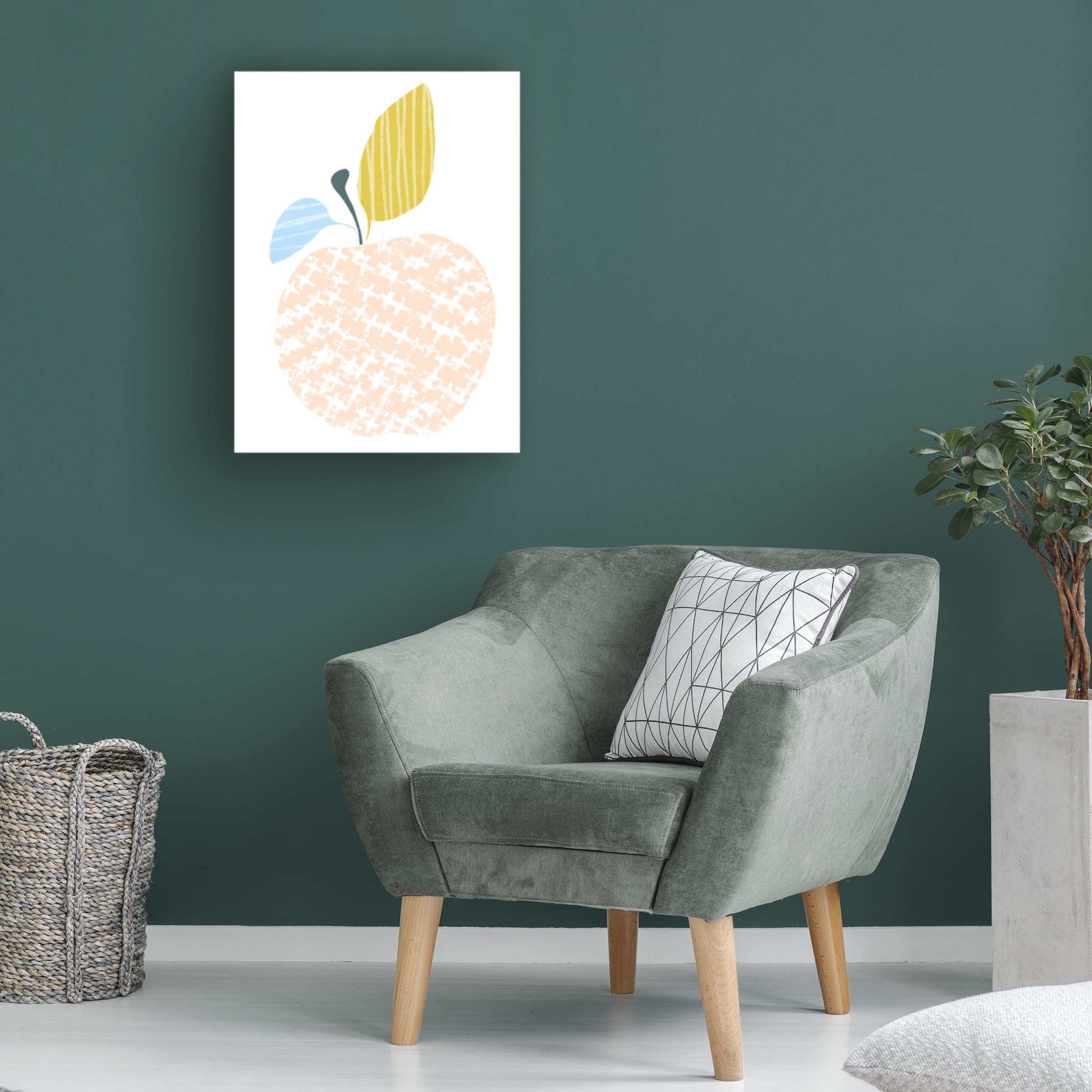 Trademark Fine Art 'Cut Paper Fruit III' Canvas Wall Art by June Erica Vess - Modern Home Decor for Living Room, Bedroom & Office
