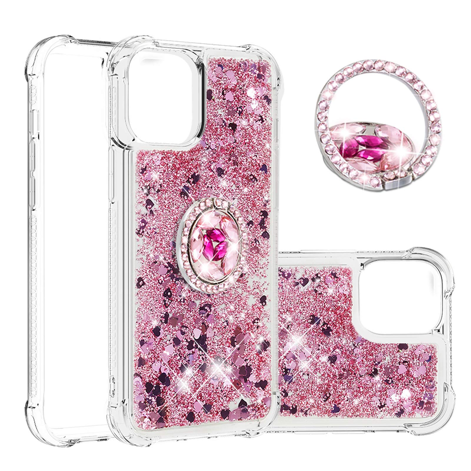 CCSmall Liquid Glitter Phone Case Compatible with iPhone 12 Pro Max (6.7