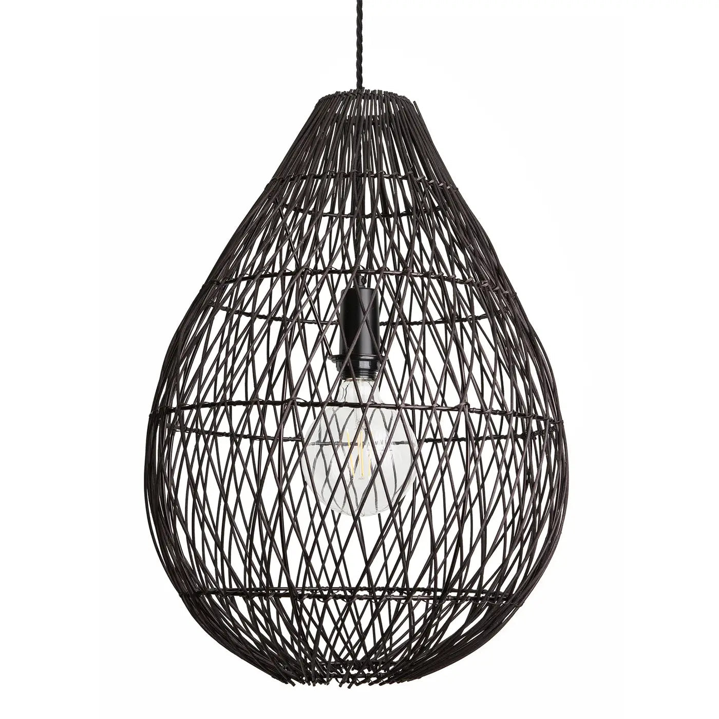16 Inch Coastal Rattan Ceiling Pendant Light with Natural Woven Texture - Perfect for Beach House, Boho Bedroom or Porch Lighting Decor